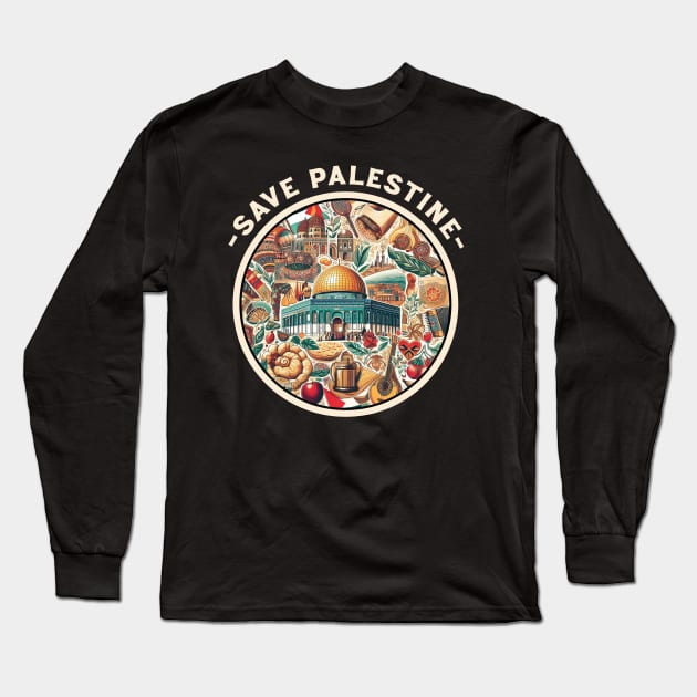 Save Palestine // Free Palestine Long Sleeve T-Shirt by Trendsdk